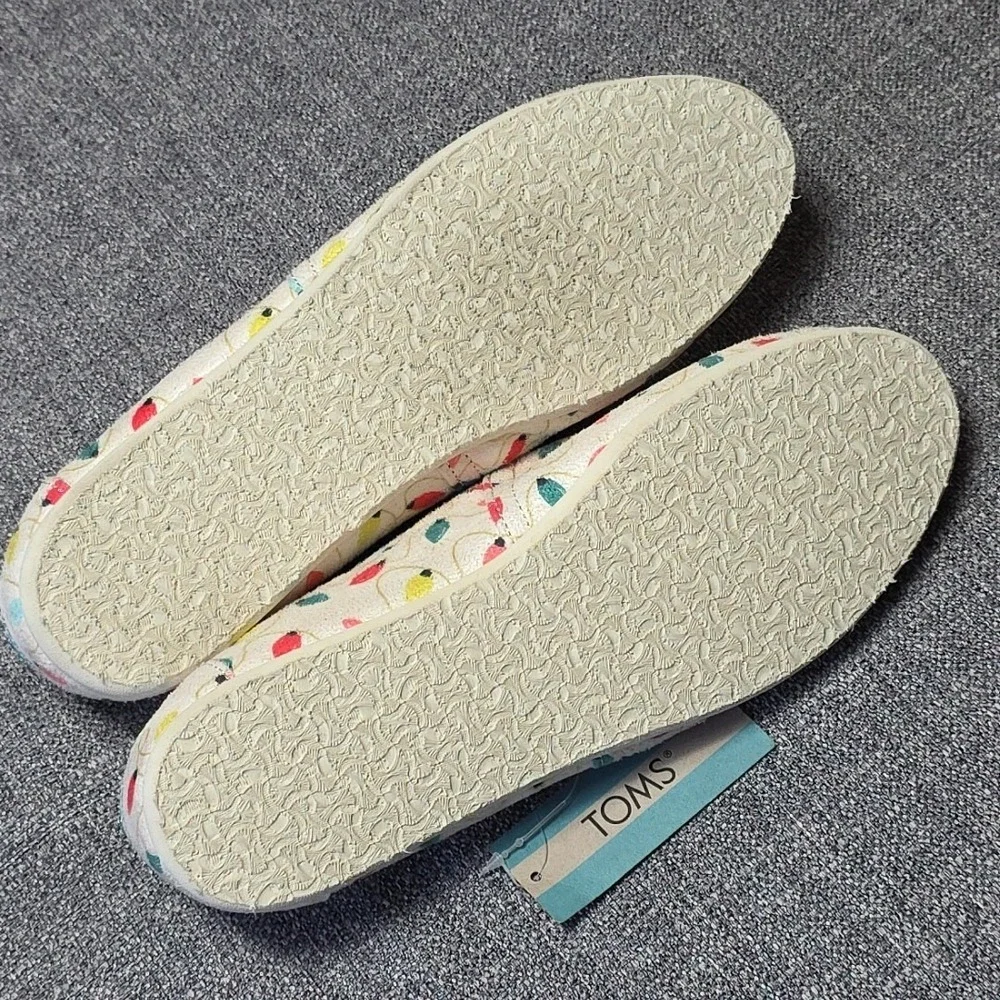 Toms Women's Belmont Slip On Natural Tree Lights Print Size 7.5